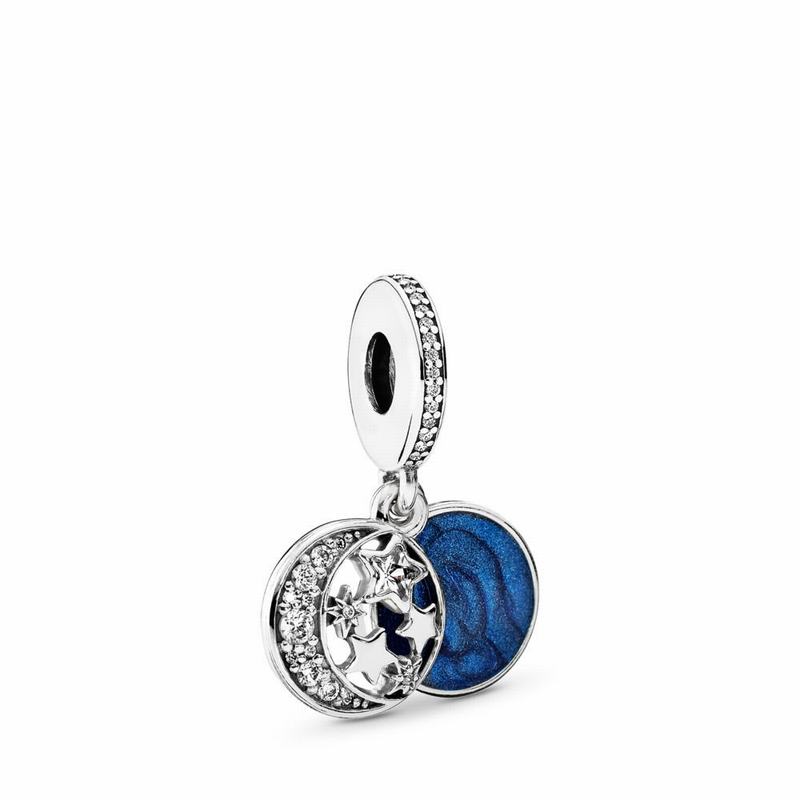 Pandora Australia Moon & Blue Sky Dangle Charm - Sterling Silver | FVLJRM450